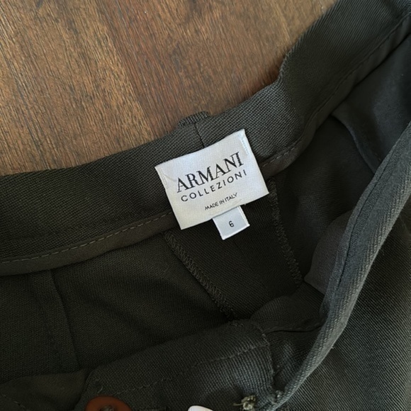 Armani Collezioni made in Italy size 6 trousers slacks pants green - Picture 1 of 9